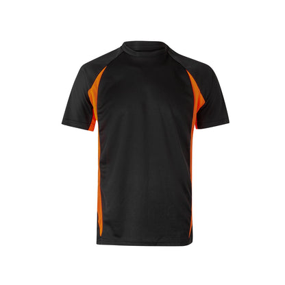 VL SLAYER promotional t-shirt in black/orange with custom logo branding