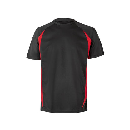 VL SLAYER promotional t-shirt in black/red with custom logo branding