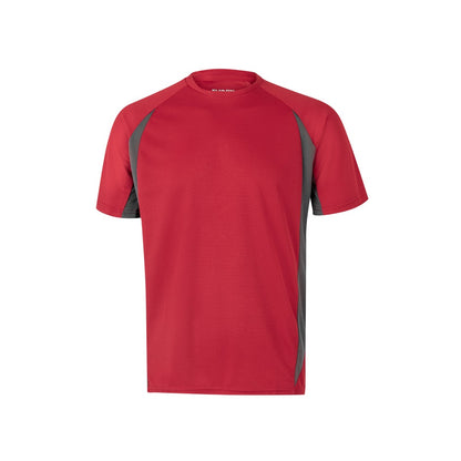 VL SLAYER promotional t-shirt in red/grey with custom logo branding
