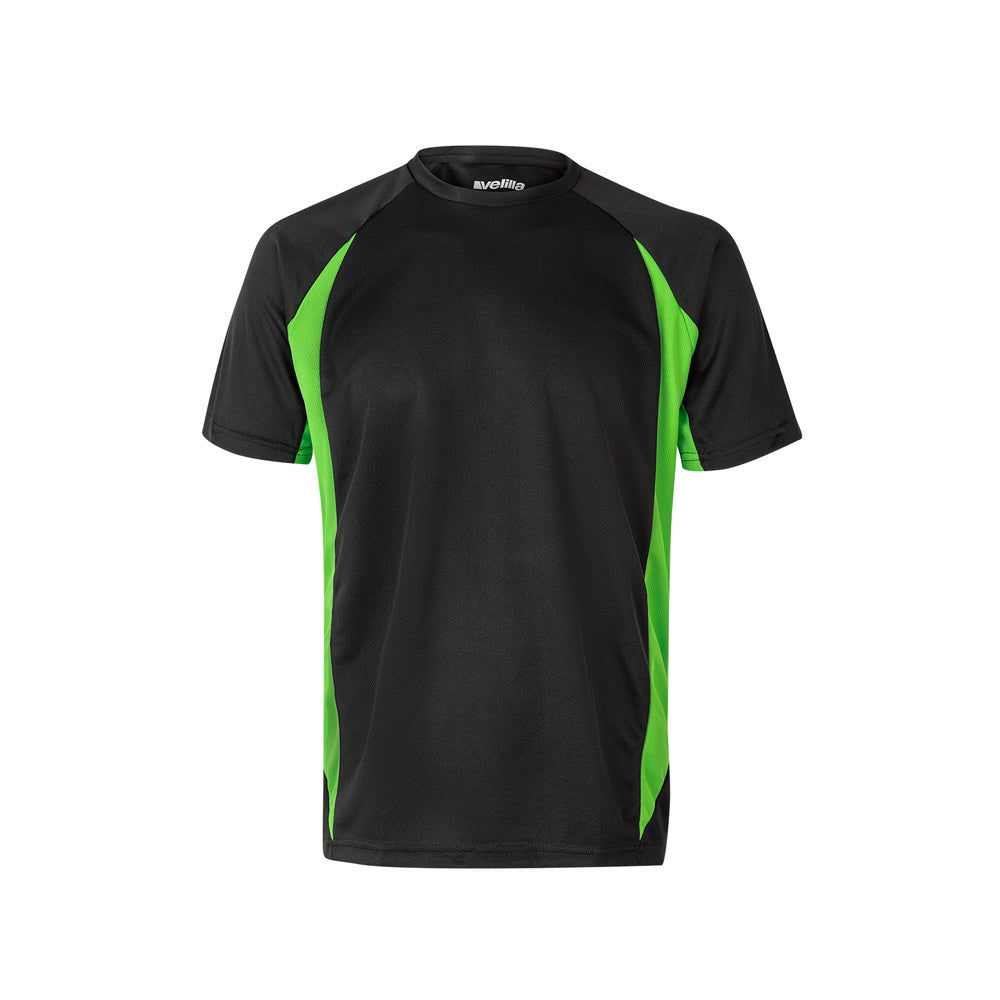 VL SLAYER promotional t-shirt in black/green with custom logo branding