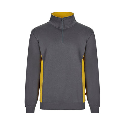 VL SVAROG promotional sweatshirt in grey / yellow with custom logo branding