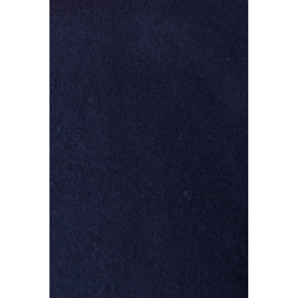VL SVAROG promotional sweatshirt in navy blue / red (detail view) with custom logo branding