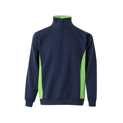 VL SVAROG promotional sweatshirt in navy blue / green with custom logo branding