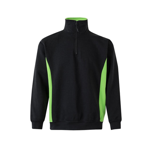 VL SVAROG promotional sweatshirt in black / green with custom logo branding