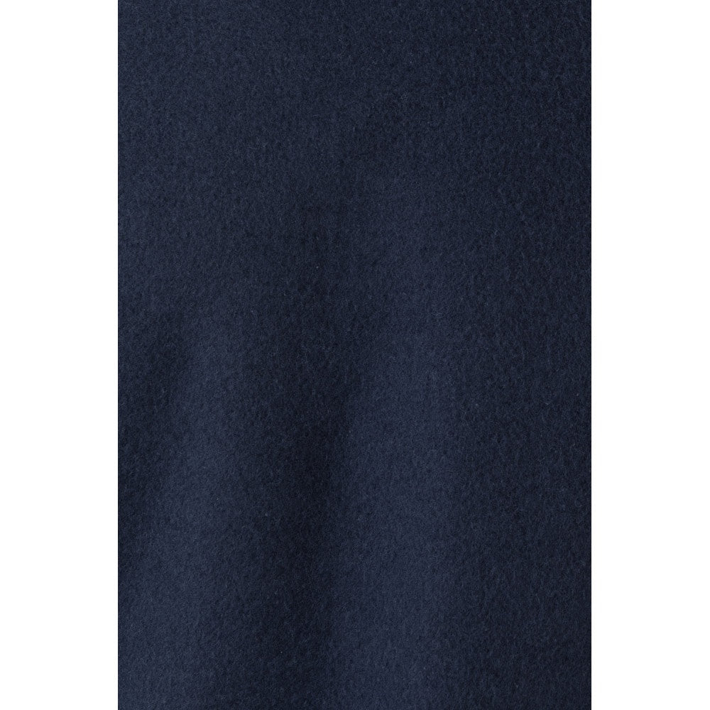 VL SVAROG promotional sweatshirt in navy blue / light blue (detail view) with custom logo branding