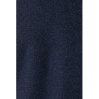 VL SVAROG promotional sweatshirt in navy blue / light blue (detail view) with custom logo branding