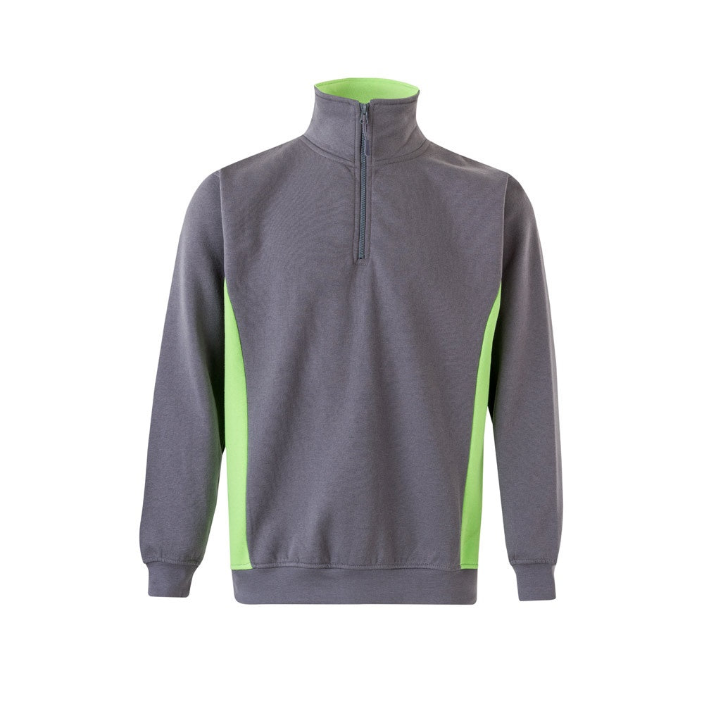 VL SVAROG promotional sweatshirt in grey / green with custom logo branding