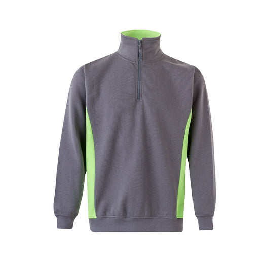 VL SVAROG promotional sweatshirt in grey / green with custom logo branding