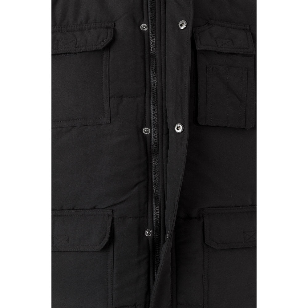 VL MEFITIS promotional jacket in black (detail view) with custom logo branding