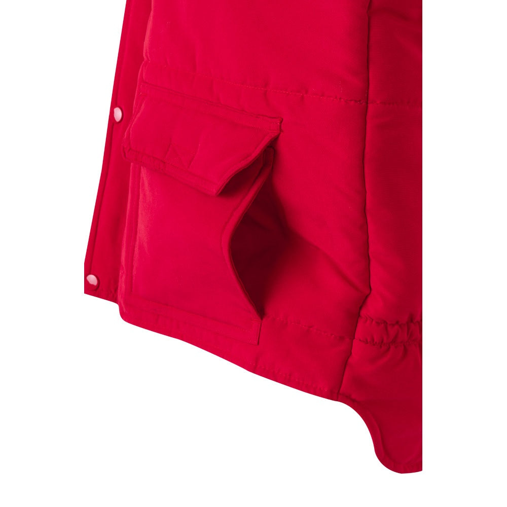 VL MEFITIS promotional jacket in red with custom logo branding