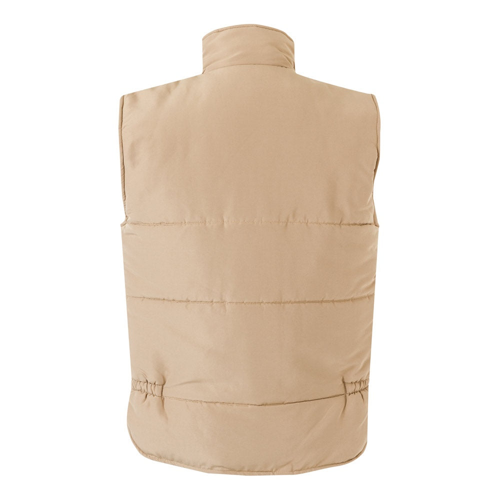 VL MEFITIS promotional jacket in light natural (detail view) with custom logo branding