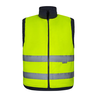VL DIANA promotional jacket in yellow (detail view) with custom logo branding