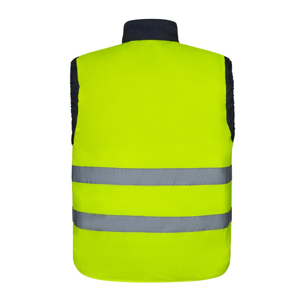 VL DIANA promotional jacket in yellow (detail view) with custom logo branding