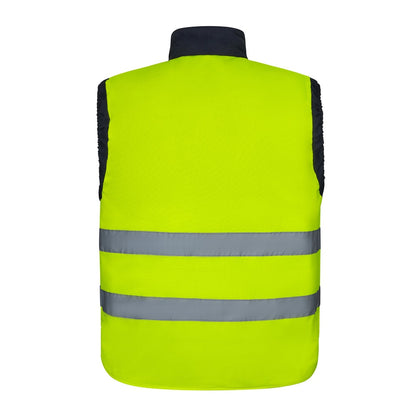 VL DIANA promotional jacket in yellow (detail view) with custom logo branding