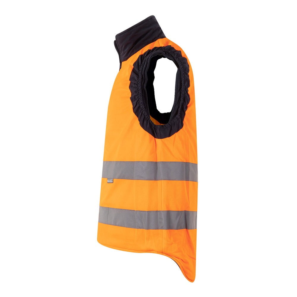 VL DIANA promotional jacket in orange (detail view) with custom logo branding
