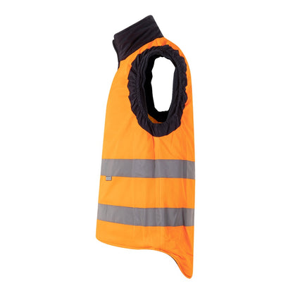 VL DIANA promotional jacket in orange (detail view) with custom logo branding
