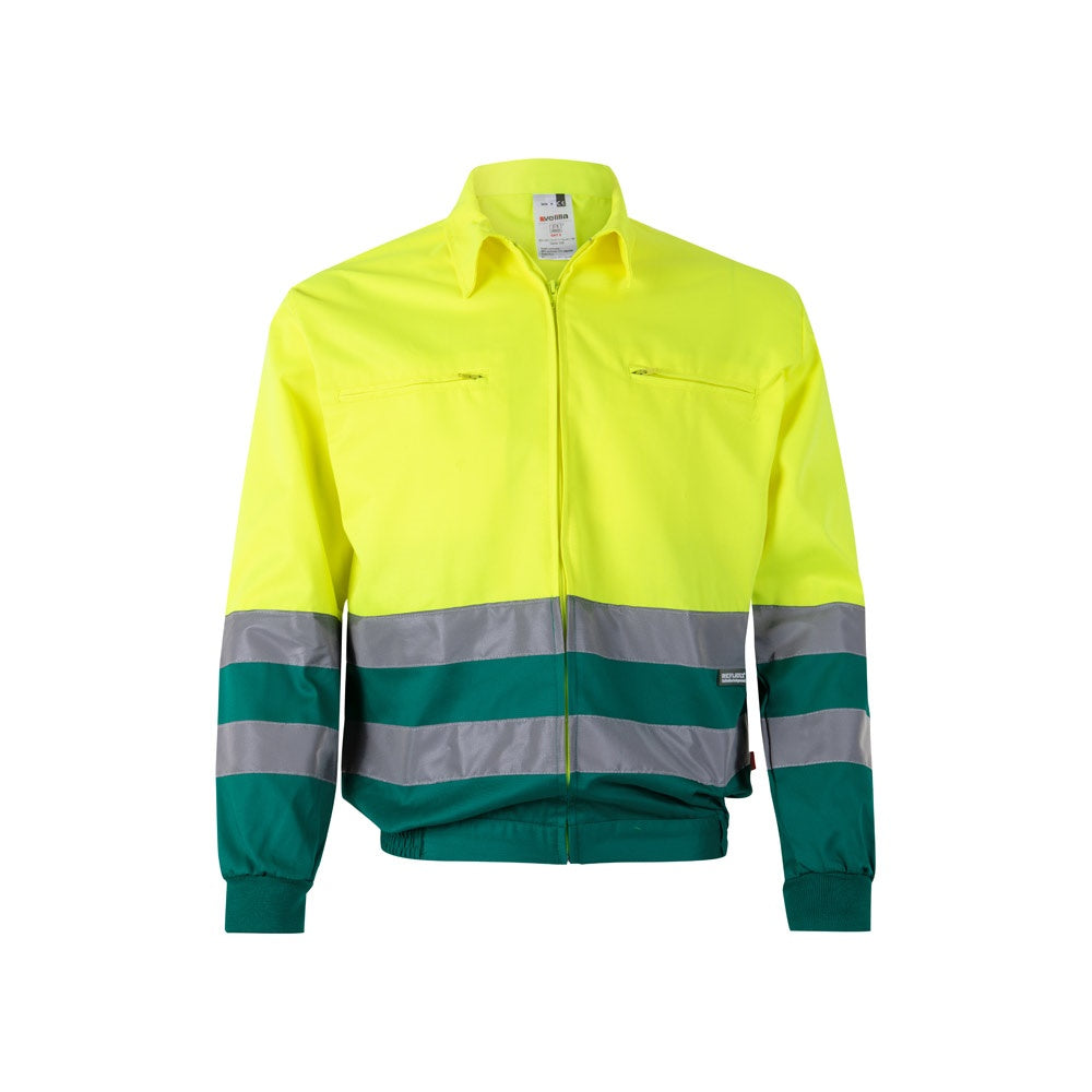 VL NEPTUNE promotional jacket in green/yellow with custom logo branding