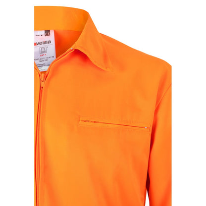VL NEPTUNE promotional jacket in navy blue/orange (detail view) with custom logo branding