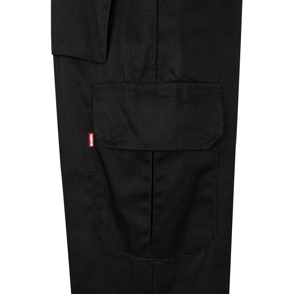 VL ATHENA promotional workwear garment in black/yellow (detail view) with custom logo branding