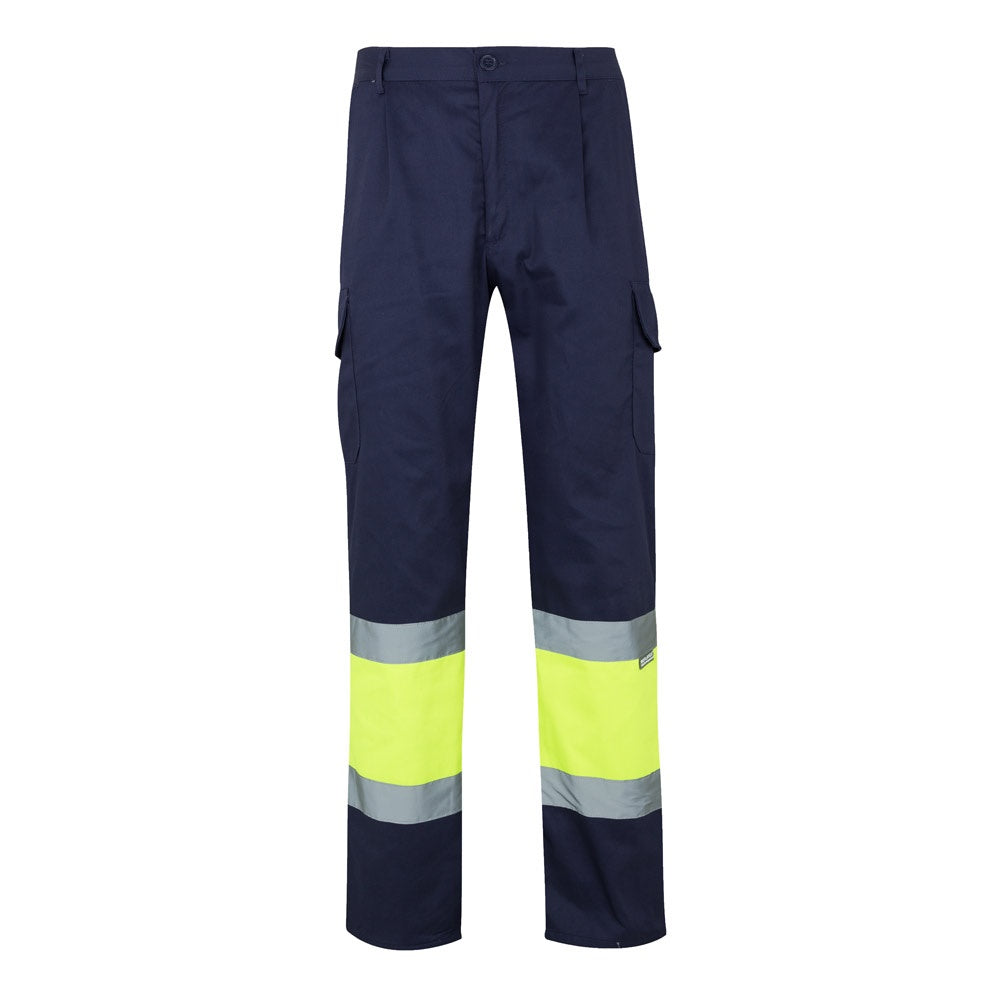 VL ATHENA promotional workwear garment in navy blue/yellow with custom logo branding