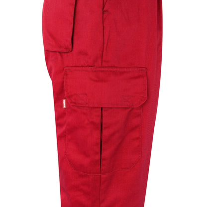 VL ATHENA promotional workwear garment in red/yellow (detail view) with custom logo branding