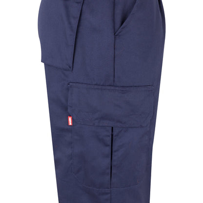 VL ATHENA promotional workwear garment in navy blue/orange (detail view) with custom logo branding