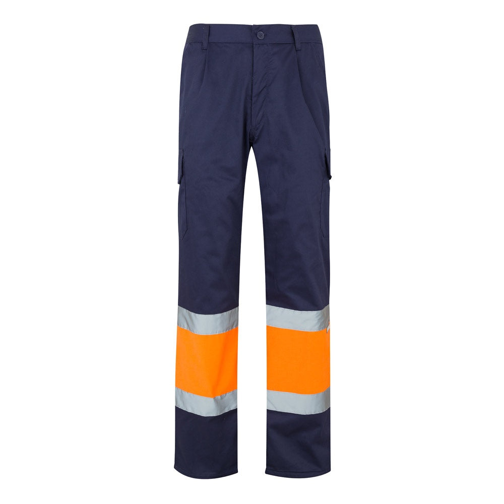 VL ATHENA promotional workwear garment in navy blue/orange with custom logo branding