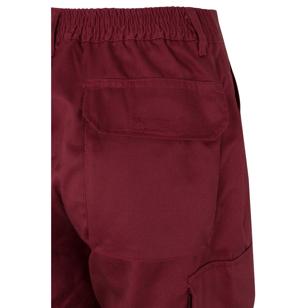 VL ATHENA promotional workwear garment in burgundy/yellow with custom logo branding