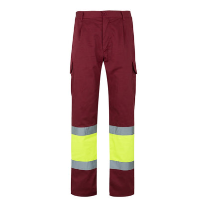 VL ATHENA promotional workwear garment in burgundy/yellow with custom logo branding