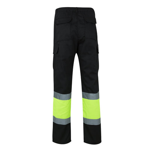 VL POSEIDON promotional workwear garment in black/yellow (detail view) with custom logo branding