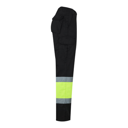 VL POSEIDON promotional workwear garment in black/yellow (detail view) with custom logo branding