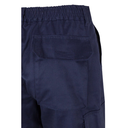 VL POSEIDON promotional workwear garment in navy blue/yellow with custom logo branding