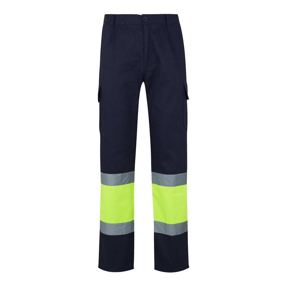 VL POSEIDON promotional workwear garment in navy blue/yellow with custom logo branding