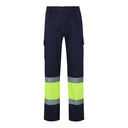 VL POSEIDON promotional workwear garment in navy blue/yellow with custom logo branding