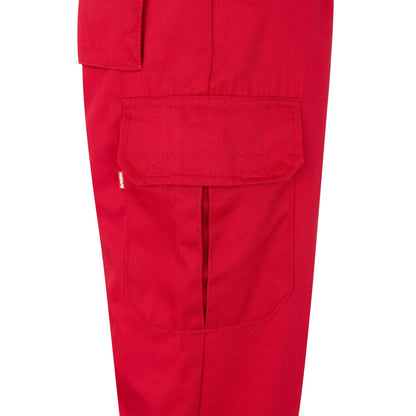 VL POSEIDON promotional workwear garment in red/yellow (detail view) with custom logo branding