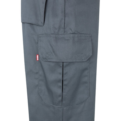 VL POSEIDON promotional workwear garment in grey/yellow (detail view) with custom logo branding