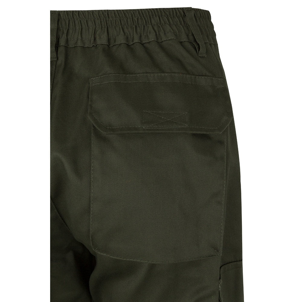 VL POSEIDON promotional workwear garment in army green/yellow with custom logo branding