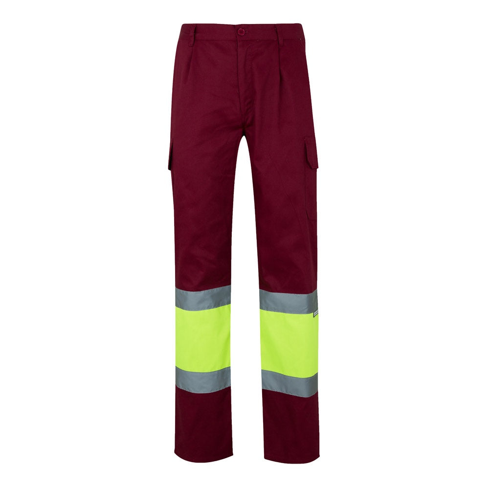 VL POSEIDON promotional workwear garment in burgundy/yellow with custom logo branding