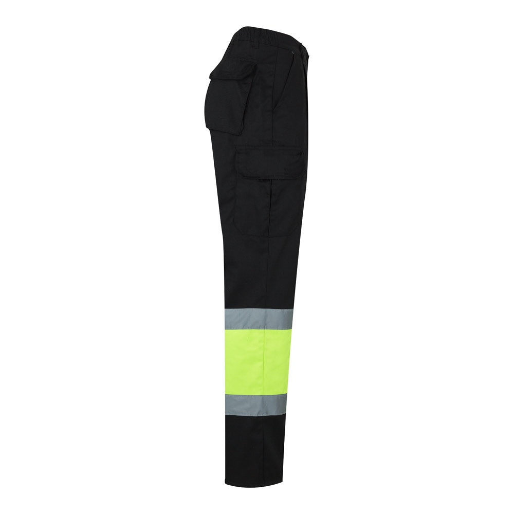 VL POSEIDON LARGE promotional workwear garment in black/yellow (detail view) with custom logo branding