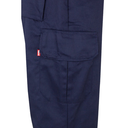 VL POSEIDON LARGE promotional workwear garment in navy blue/yellow (detail view) with custom logo branding