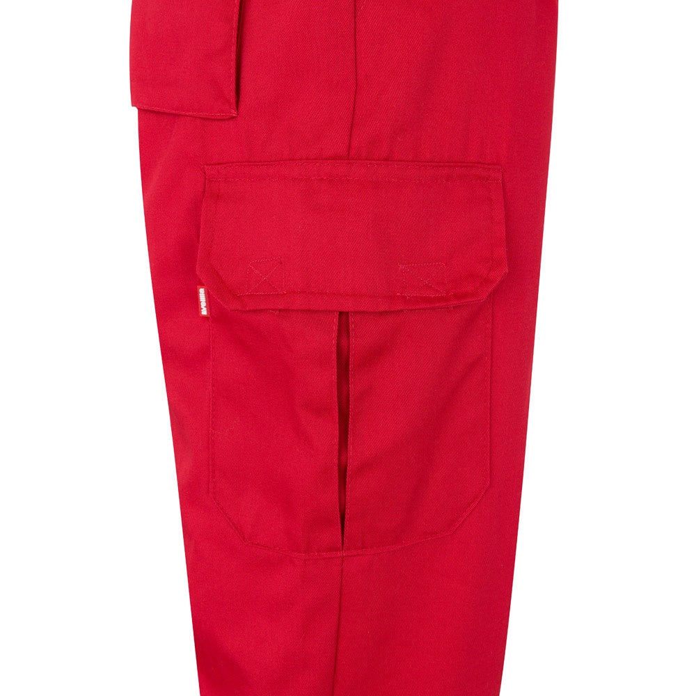 VL POSEIDON LARGE promotional workwear garment in red/yellow (detail view) with custom logo branding