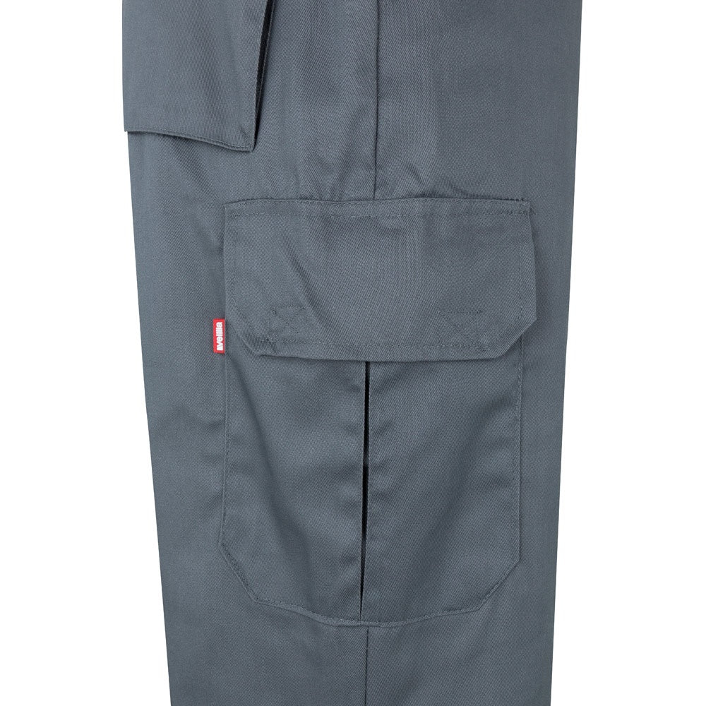 VL POSEIDON LARGE promotional workwear garment in grey/yellow (detail view) with custom logo branding