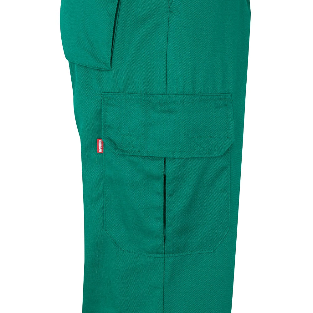 VL POSEIDON LARGE promotional workwear garment in green/yellow (detail view) with custom logo branding