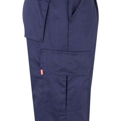 VL POSEIDON LARGE promotional workwear garment in navy blue/orange (detail view) with custom logo branding