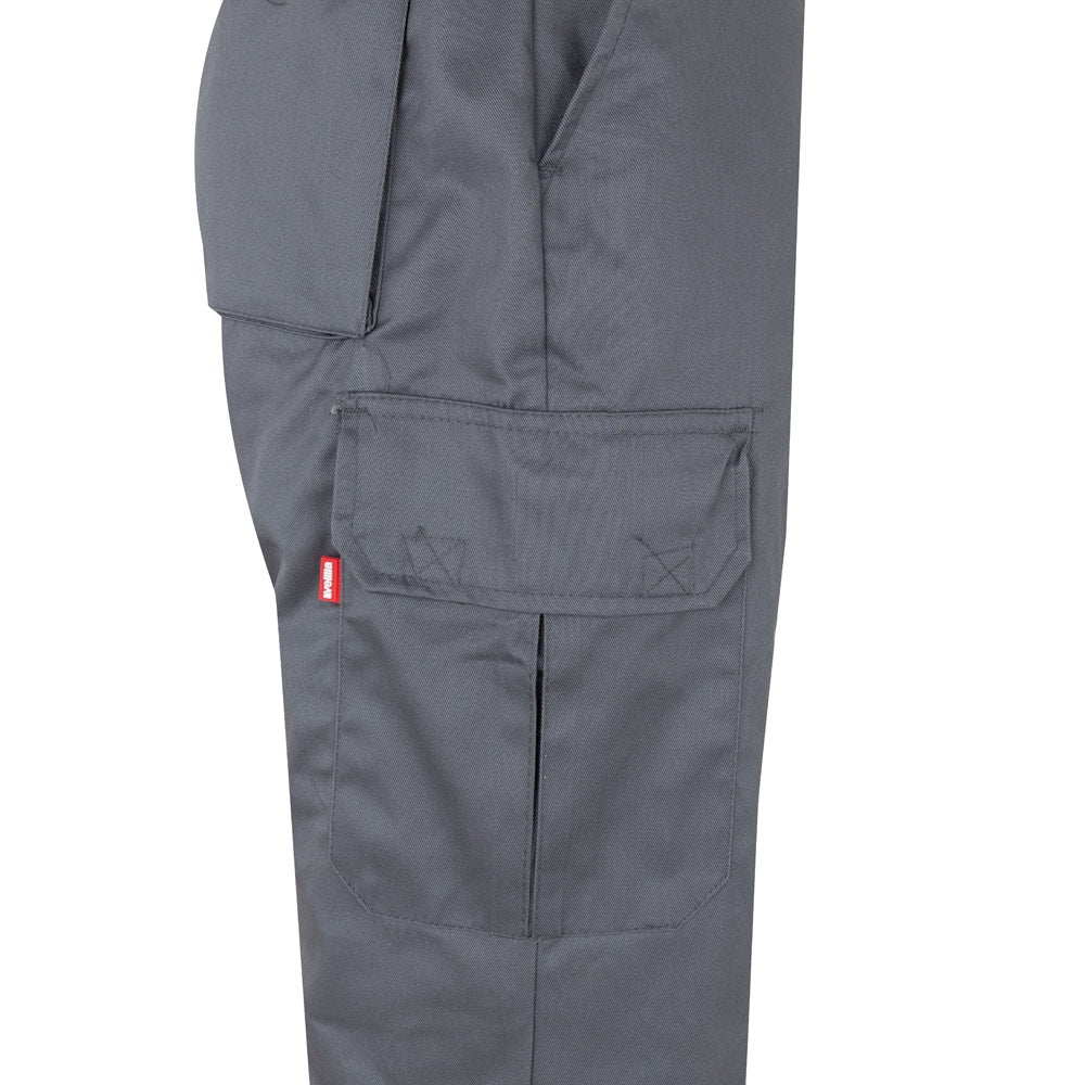 VL POSEIDON LARGE promotional workwear garment in grey/orange (detail view) with custom logo branding