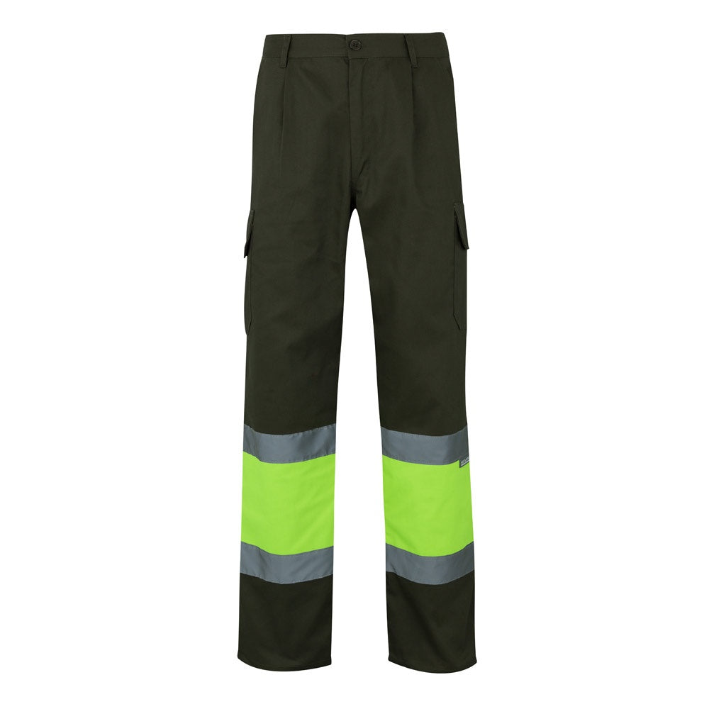 VL POSEIDON LARGE promotional workwear garment in army green/yellow with custom logo branding