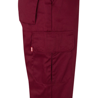VL POSEIDON LARGE promotional workwear garment in burgundy/yellow (detail view) with custom logo branding