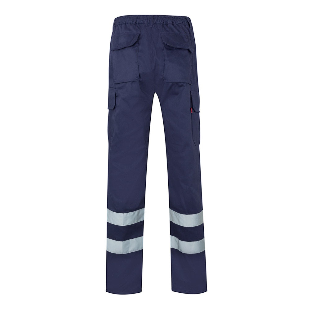 VL ASCLEPIUS promotional workwear garment in blue (detail view) with custom logo branding