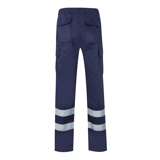 VL ASCLEPIUS promotional workwear garment in blue (detail view) with custom logo branding