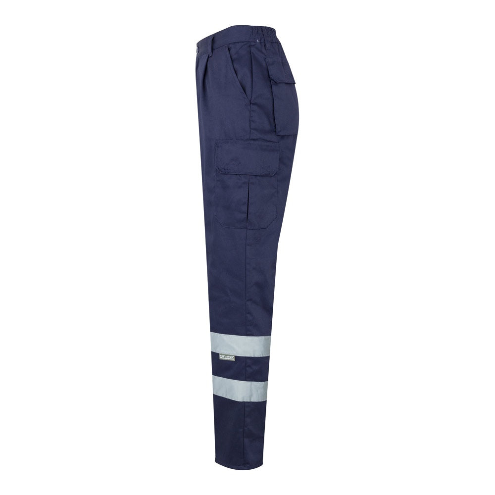 VL ASCLEPIUS promotional workwear garment in blue (detail view) with custom logo branding